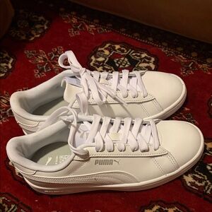 New Puma Classic White Leather Sneakers